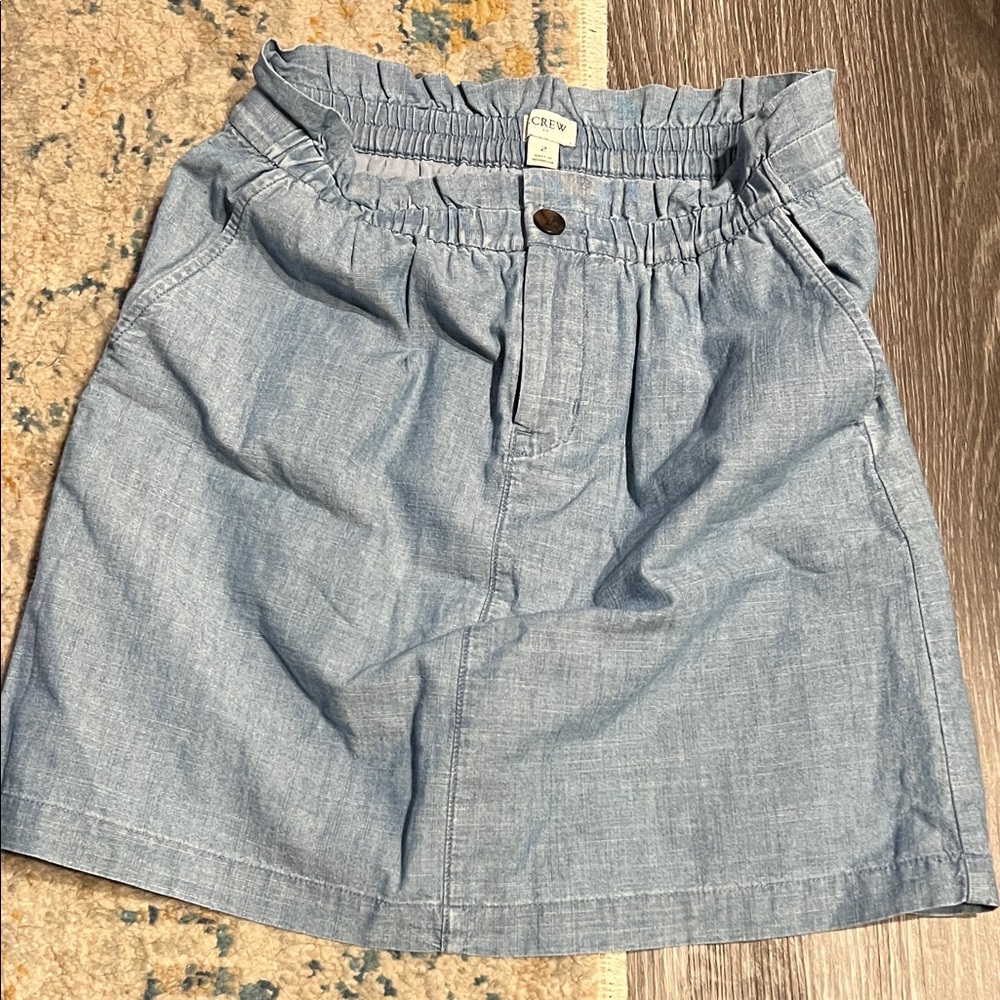 J. Crew Light Blue Elastic Waist Skirt